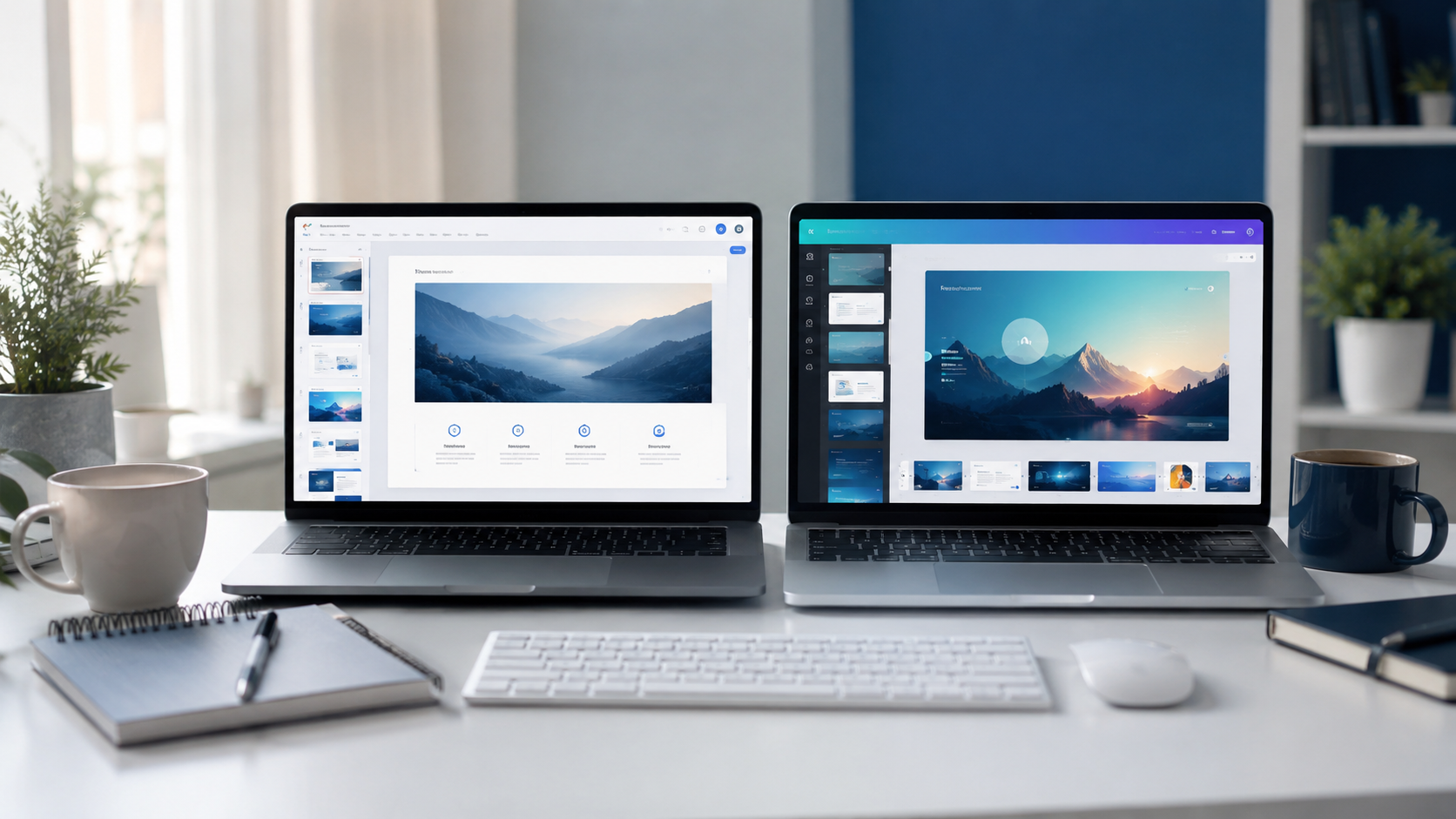 Gamma vs Canva AI comparison showing two AI presentation makers side by side.