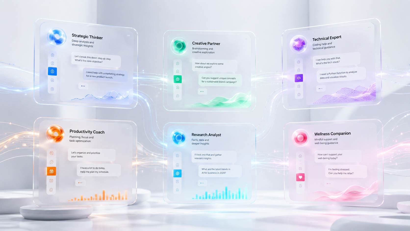 Best AI Chatbots comparison featuring multiple AI assistant interfaces in a modern dashboard.